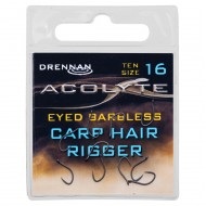 Carlige Drennan - Acolyte Carp Hair Rigger Barbless Nr. 16